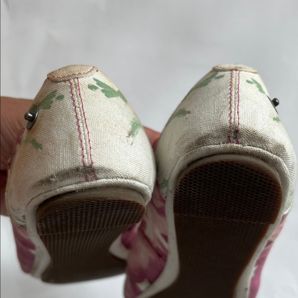 Diesel Floral plum and white Flats with box - Picture 4 of 12